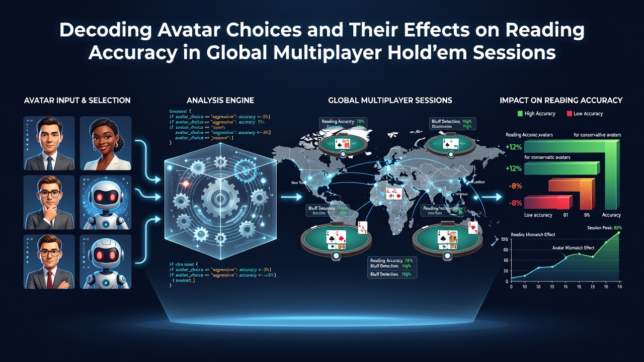 Close-up of Hold'em table avatars illustrating varied styles and their placement in a digital session