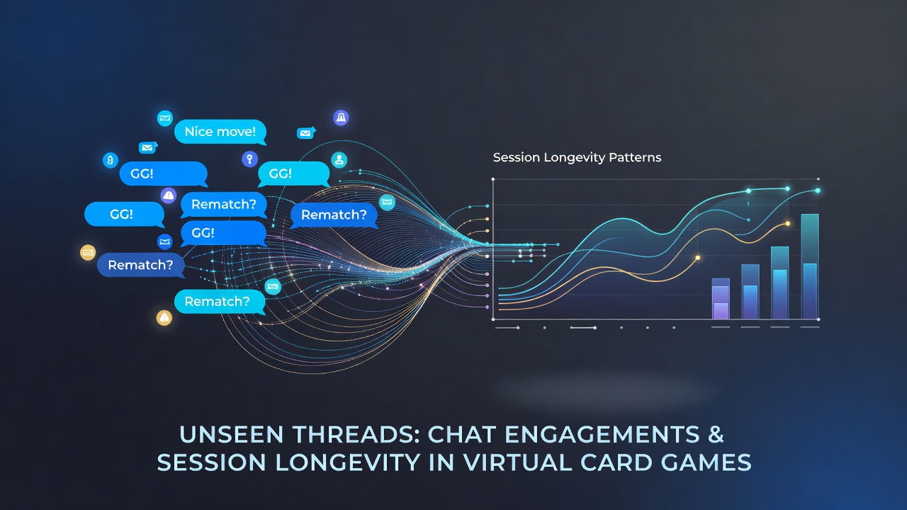 Chart displaying correlation coefficients between chat frequency and player retention across global virtual card networks
