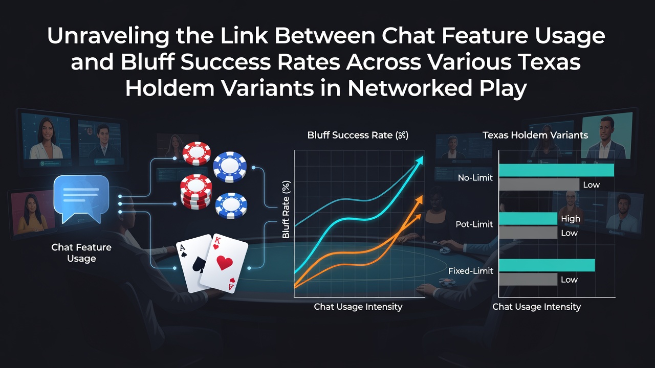 Networked Texas Hold'em interface showing chat panel alongside betting actions in a multiplayer session